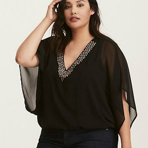 *SOLD* Torrid NWT Embellished Vneck Top, NWT